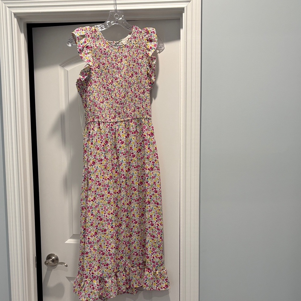 Floral Smocked Top Sleeveless Dress